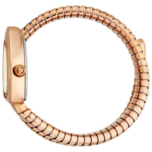 Just Cavalli Signature Snake Green Dial Rose Gold Steel Strap Watch for Women - JC1L249M0045