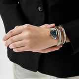 Just Cavalli Serpente Metallica Blue Dial Silver Steel Strap Watch for Women - JC1L224M0025