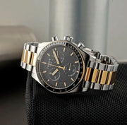 Tissot PR516 Chronograph Black Dial Two Tone Steel Strap Watch for Men - T149.417.22.051.00