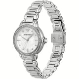 Emporio Armani Mia Mother of Pearl Dial Silver Steel Strap Watch for Women - AR11596