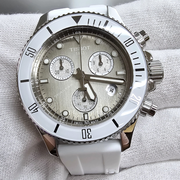 Tissot Seastar 1000 Chronograph Grey Dial White Rubber Strap Watch for Men - T120.217.17.011.00