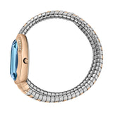 Just Cavalli Glam Evo 4 Blue Dial Two Tone Steel Strap Watch for Women - JC1L209M0085