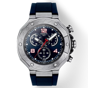Tissot T Race Moto GP Limited Edition Chronograph Blue Dial Blue Rubber Strap Watch for Men - T141.417.17.047.00