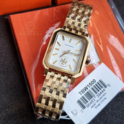 Tory Burch Robinson White Dial Gold Steel Strap Watch for Women - TBW1500