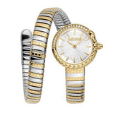 Just Cavalli Enchanting Silver Dial Two Tone Steel Strap Watch for Women - JC1L301M0065