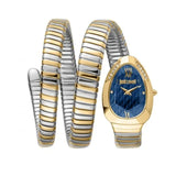 Just Cavalli Glam Evo 9 Blue Dial Two Tone Steel Strap Watch for Women - JC1L224M0075