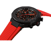 Tissot T Race Chronograph Black Dial Red Rubber Strap Watch for Men - T141.417.37.061.01