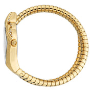 Just Cavalli Ferocious Silver Dial Gold Steel Strap Watch for Women - JC1L306M0035