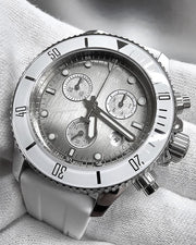 Tissot Seastar 1000 Chronograph Grey Dial White Rubber Strap Watch for Men - T120.217.17.011.00