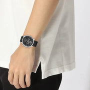 Hugo Boss Gregor Chronograph Black Dial Black Leather Strap Watch for Men - 1514049