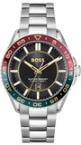 Hugo Boss Runner 3H Black Dial Silver Steel Strap Watch for Men - 1514210