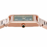 Emporio Armani Genni Green Dial Rose Gold Steel Strap Watch for Women - AR11641