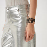 Just Cavalli Snake Black Dial Black Steel Strap Watch for Women - JC1L269M0075