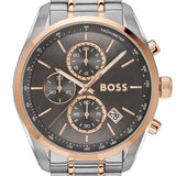 Hugo Boss Grand Prix Chronograph Grey Dial Two Tone Steel Strap Watch for Men - 1514252