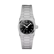Tissot PRX Quartz Diamonds Black Dial Silver Steel Strap Watch for Women - T137.010.11.056.00