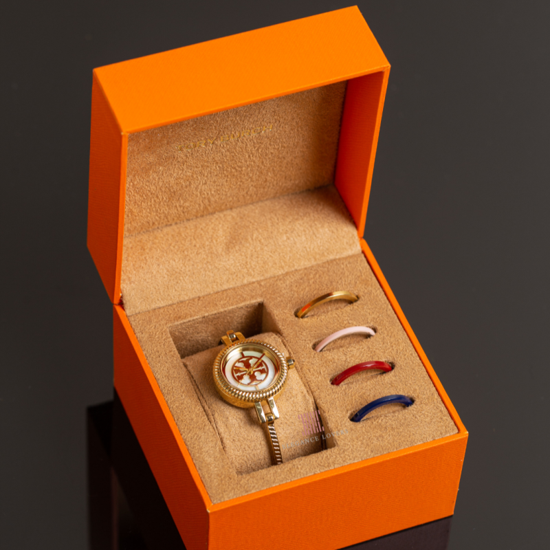 Tory Burch Riva Gold Dial Gold Steel Strap Watch for Women Tory Burch Riva Gold Dial Gold Steel Strap Watch for Women