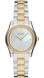 Emporio Armani Federica Mother of Pearl Dial Two Tone Steel Strap Watch for Women - AR11559