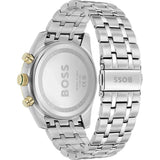 Hugo Boss Skytraveller Chronograph Green Dial Silver Steel Strap Watch for Men - 1514195