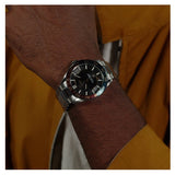 Hugo Boss Runner 3H Black Dial Silver Steel Strap Watch for Men - 1514210