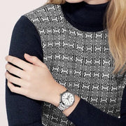 Tory Burch Collins White Dial Silver Steel Strap Watch for Women - TBW1301