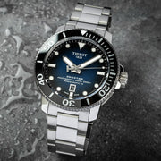 Tissot Seastar 2000 Professional Powermatic 80 Blue Dial Silver Steel Strap Watch for Men - T120.607.11.041.01