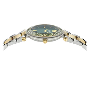 Versace Reve Analog Green Dial Two Tone Steel Strap Watch for Women - VE8B00524