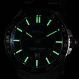 Hugo Boss Runner 3H Green Dial Silver Steel Strap Watch for Men - 1514208