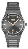Hugo Boss Candor Grey Dial Grey Steel Strap Watch for Men - 1514078