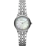 Emporio Armani Alpha Mother of Pearl Dial Silver Steel Strap Watch for Women - AR1803