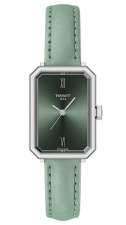 Tissot SRV Green Dial Green Leather Strap Watch for Women - T160.110.16.093.00