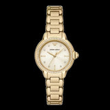 Emporio Armani Mia Crystals Gold Dial Gold Steel Strap Watch for Women - AR11609