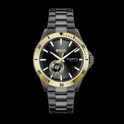 Hugo Boss Troper Chronograph Automatic Black Dial Black Steel Strap Watch for Men - 1514203