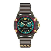 Versace Icon Active Chronograph Black Dial Black Siliconen Strap Unisex Watch - VE8P00224