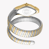 Just Cavalli Ferocious Mother of Pearl White Dial Two Tone Steel Strap Watch for Women - JC1L306M0065