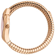 Just Cavalli Cristallo Pink Dial Rose Gold Steel Strap Watch for Women - JC1L307M0045