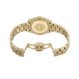 Emporio Armani Federica Brown Dial Gold Steel Strap Watch for Women - AR11700