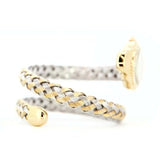 Just Cavalli Twined Mother of Pearl Dial Two Tone Steel Strap Watch for Women  - JC1L305M0055