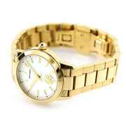 Tory Burch Collins White Dial Gold Steel Strap Watch for Women - TBW1300
