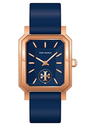 Tory Burch Robinson Quartz Blue Dial Blue Leather Strap Watch for Women - TBW1511