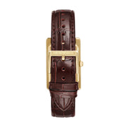Emporio Armani Gino White Dial Brown Leather Strap Watch for Men - AR11665