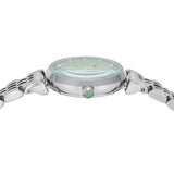 Emporio Armani Gianni T Bar Green Dial Silver Steel Strap Watch for Women - AR11667