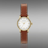Burberry The Utilitarian White Dial Brown Leather Strap Watch for Women - BU7865
