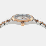 Versace V-Code Analog White Dial Two Tone Steel Strap Watch for Women - VE8I00624