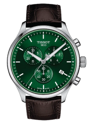 Tissot Chrono XL Classic Green Dial Brown Leather Strap Watch for Men - T116.617.16.092.00