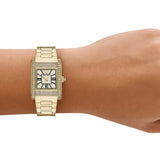 Emporio Armani Genni Crystals Gold Dial Gold Steel Strap Watch for Women - AR11663