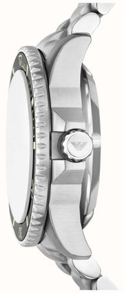 Emporio Armani Sea Explorer Blue Dial Silver Steel Strap Watch for Men - AR60087