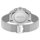Hugo Boss Skytraveller Chronograph Blue Dial Silver Mesh Strap Watch for Men - 1514149