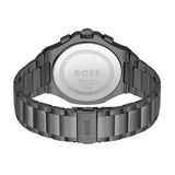 Hugo Boss Taper Chronograph Black Dial Black Steel Strap Watch for Men - 1514090