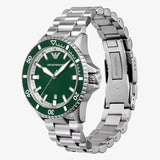 Emporio Armani Sea Explorer Green Dial Silver Steel Strap Watch for Men - AR60080