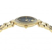 Versace Reve Analog Black Dial Gold Steel Strap Watch for Women - VE8B00624